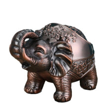 Windproof Ashtray with Lid Vintage Decorative Zinc Alloy Large Capacity for Indoor Outdoor Use Copper