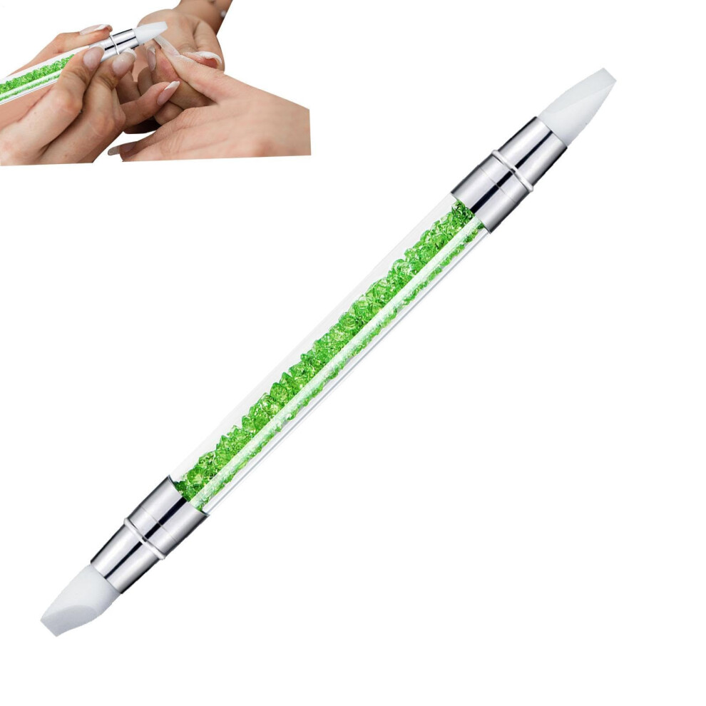 Dual Tip Silicone Nail Art Brush with DualEnded Silicone Tips for Precision Nail Sculpting and Gel Polish