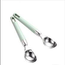 2Pack Stainless Steel Ice Cream Scoop with Trigger for Ice Cream and Fruit, Durable EasyClean Design
