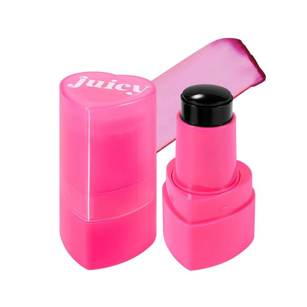QBPPSSRY 2in1 Cooling Jelly Blush and Lip Tint Stick, Hydrating Dewy Finish, LongLasting Natural Glow (#02)