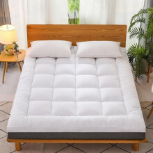 Soft Twin Mattress Topper Pad White SkinFriendly Warm and Comfortable Minimalist Design