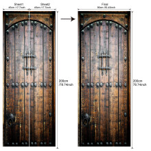 (A) Door Stickers Murals Peel And Stick DIY Door Wallpaper Removable PVC Waterproof Door Decals Self-Adhesive Wall Covers