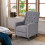 Living And Home Single Upholstered Sofa Pushback Recliner Chair Armchair, Grey 1