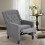 Living And Home Single Upholstered Sofa Pushback Recliner Chair Armchair, Grey 2