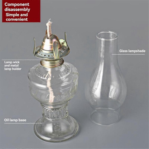 Rustik olielampe Vintage glaskullampe olielamper til indendørs gul 1