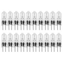 20 Stk. G4 Halogenlampen, 20W 12V Halogenlampen, 2-polige klare Lampenbirne, für Kocherbeleuchtung, Signal