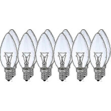 12x 40w E14 Kerzenlampe Klarweiß Klassische Glühlampe - QH