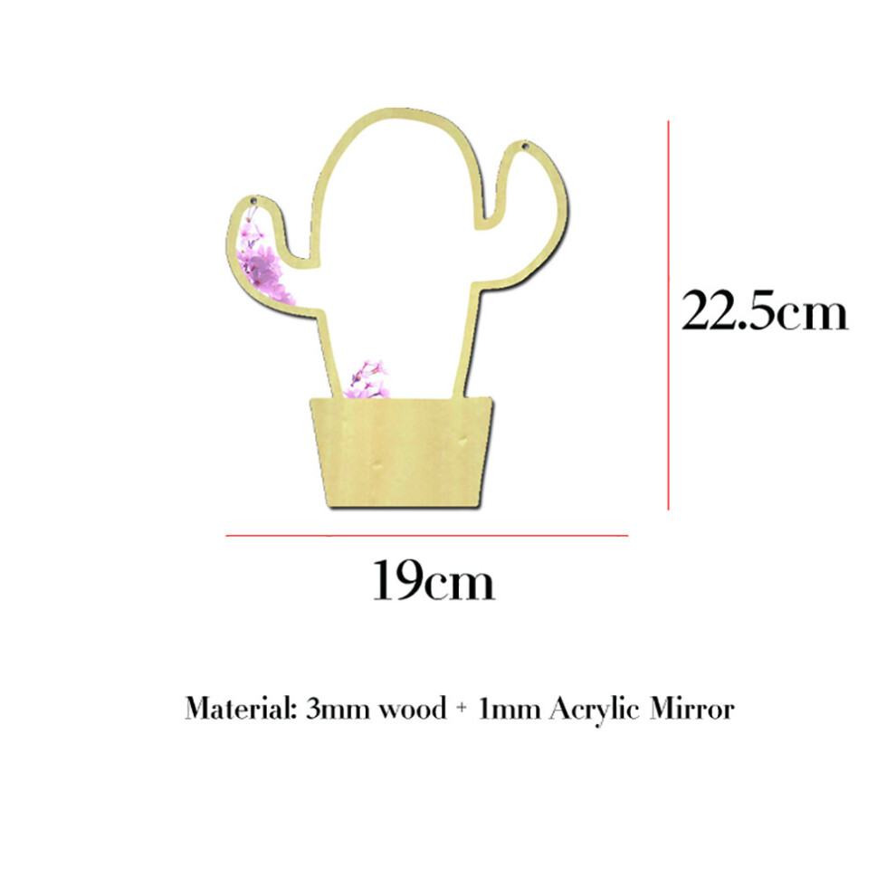 (A) Wood Acrylic Mirror Wall Camera Props Wall Decoration A