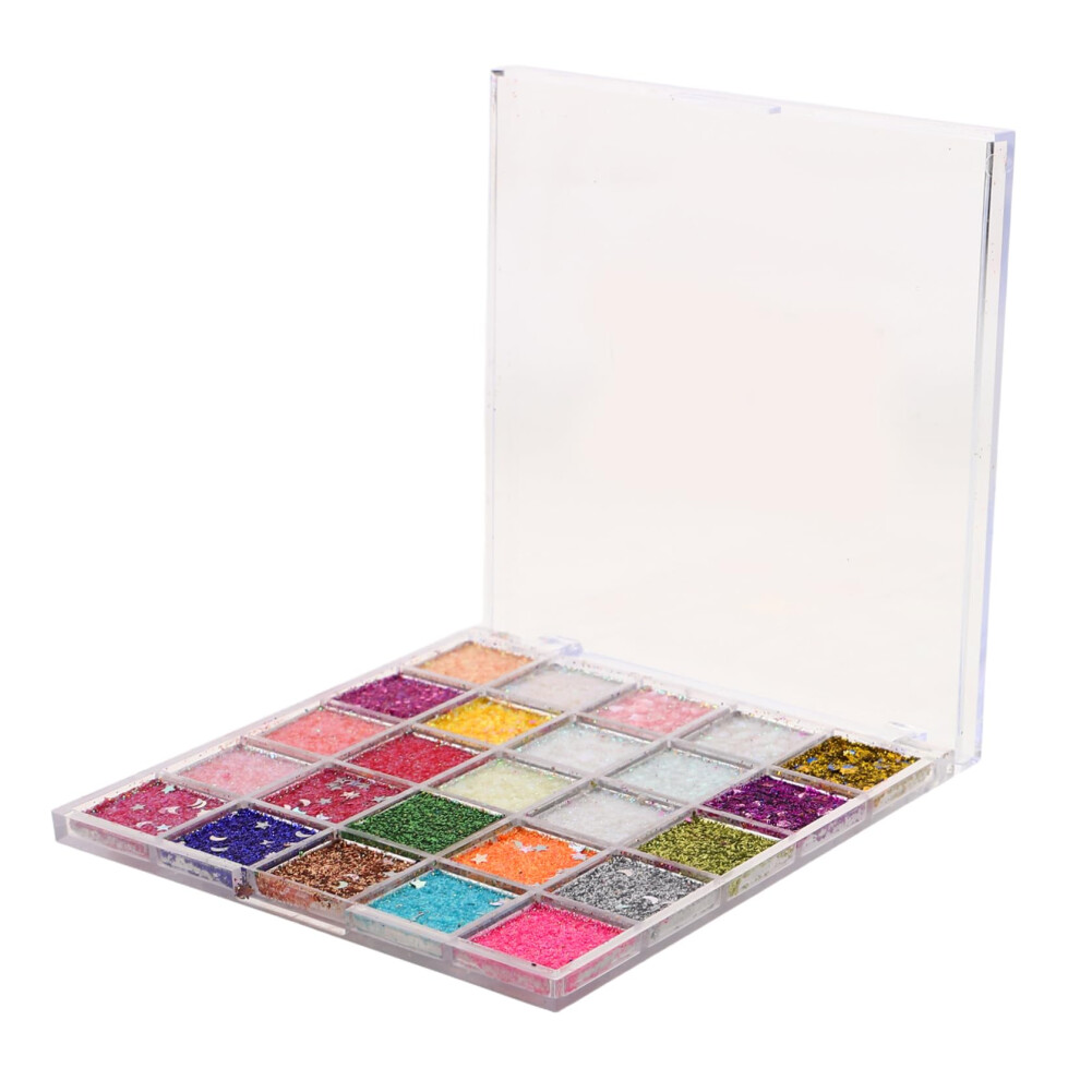 Glitter Eyeshadow Palette with Long Lasting Vibrancy and Pressed Shimmer for Party and Stage