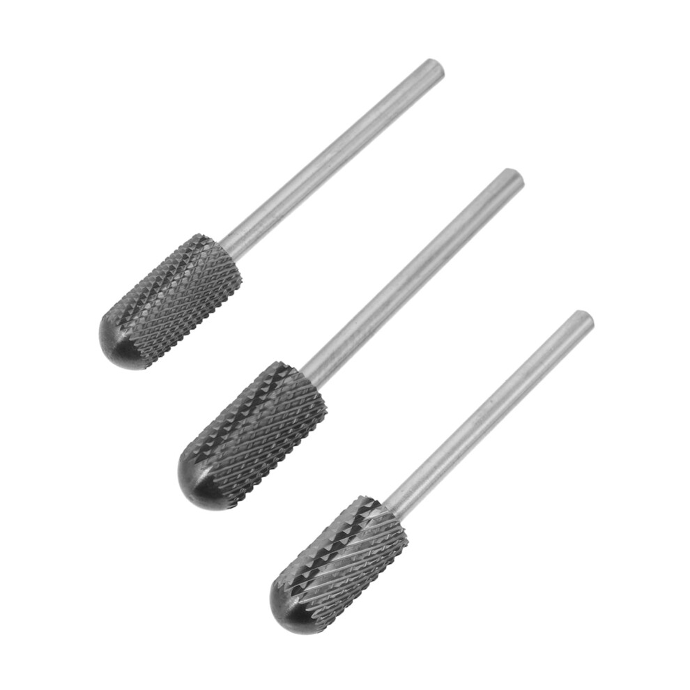 3Pcs Tungsten Steel Nail Drill Bits Set for Gel Polish Removal Manicure and Pedicure