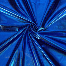 Blue Hologram Spandex Fabric 1.1Yards x 59inch Sparkly Stretch Material for Costumes Dancewear Crafts
