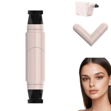 Winged Eyeliner Stamp Pen, 24H Waterproof DoubleEnded Gel Eyeliner Set for Beginners, Foldable DualEnd Design (1PC Black)