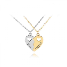 Collane BFF Puzzle per 2 collane per la migliore amica, collana con cuore spezzato cucito, regalo di laurea per l'amicizia, ritorno a scuola
