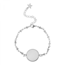 Adjustable Star Bracelet Chain Bracelet Bezel Settings for Jewelry Making with Tray Blank for DIY Bracelet Making