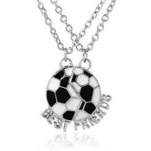 Cute Cartoon Soccer Necklace for Men Women Sporty Style Football Friendship Pendant Splicing Soccer Necklace Party Gift 2025