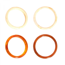 Set Of 4 Transparent Geometric Stylish Bracelets Lightweight Acrylic Bangle Jewelry For Women And Girls