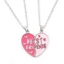 pezzi carini BEST FRIENDS collana magnetica per donne moda a forma di cuore ciondolo cucito gioielli migliori amici regalo di compleanno
