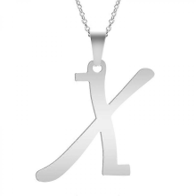 Collier pendentif initiales AZ, alphabet anglais, acier inoxydable, accessoire pour femmes et hommes, bijou tendance, cadeau