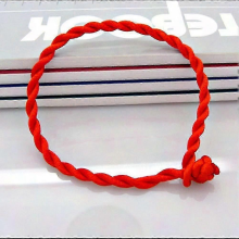 Lot de 50 bracelets en corde rouge - Cordon porte-bonheur fait main - Cordon tressé pour la création de bijoux et les cadeaux d'amitié - Rouge