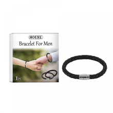 For Hoexe Couple Bracelet Pu Leather Braided Rope Unisex Simple Style Fashion Hand Jewelry