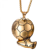 Collana sportiva per ragazzi - Ciondolo a forma di pallone da calcio in regalo