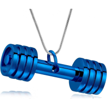 Dumbbell Urn Necklace for Ashes Stainless Steel Keepsake Ash Jewelry Memorial Urn Necklace