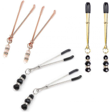 Nipple Clamps Clips with Pendant Adjustable Non Piercing Flirting Erotic Breast