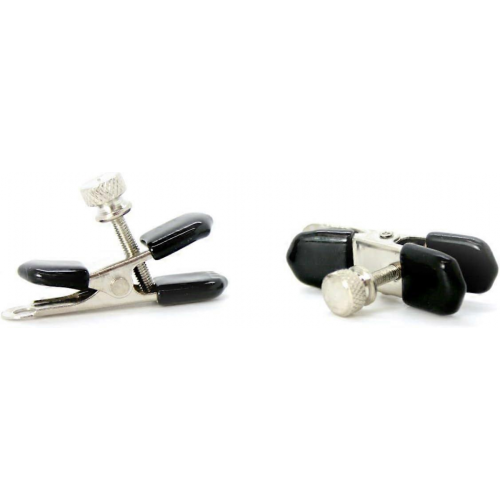 Alligator Nipple Clamps - Broad Tip for Erotic Stimulation - Adjustable Screw 2