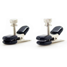 Alligator Nipple Clamps - Broad Tip for Erotic Stimulation - Adjustable Screw
