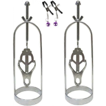 Clover Nipple Clamps Breasts Cage - Heavy Duty Flirt Metal Clover Breasts Cage