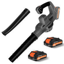 Cordless Leaf Blower 20V with 2 Batteries and Charger, Lightweight Dual Speed for Yard Garden Patio