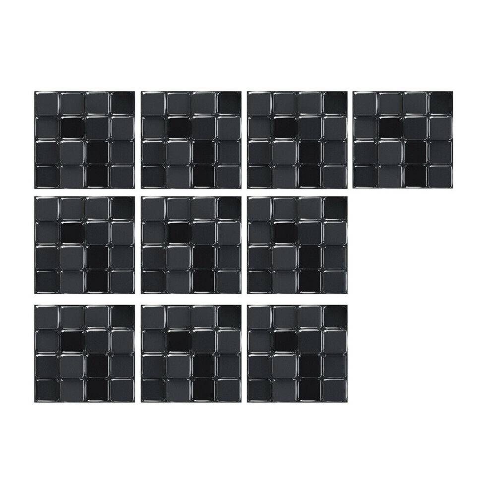 (A) 10Pcs Crystal Tile Stickers Diy Self-Adhesive Wall Stickers 6472606156131
