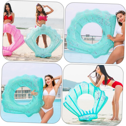 Inflatable Swim Ring with Thickened PVC Shell, Durable Pool Float for Adults Beach and Summer Fun 1