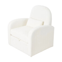 Swivel Chenille Upholstered Single Sofa Armchair, Beige