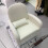 Living And Home Swivel Chenille Upholstered Single Sofa Armchair, Beige 5