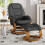 Living And Home Ergonomic Executive Office Reclining Chair with Footstool, Black 1