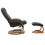 Living And Home Ergonomic Executive Office Reclining Chair with Footstool, Black 4