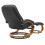 Living And Home Ergonomic Executive Office Reclining Chair with Footstool, Black 5