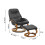 Living And Home Ergonomic Executive Office Reclining Chair with Footstool, Black 6
