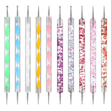 10 PCS Nail Dotting Tools Set, DualEnded Stainless Steel Nail Art Pens with Precise Dot Sizing