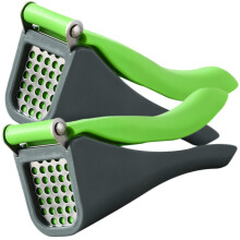 2pcs Manual Garlic Press with Ergonomic Handle Stainless Steel Mincer for Kitchen and Restaurant