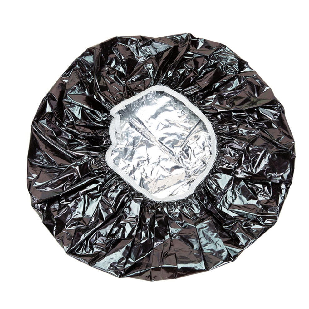 10 Pack Extra Large Waterproof Shower Caps for Women, Reusable Adjustable Black Hair Protection