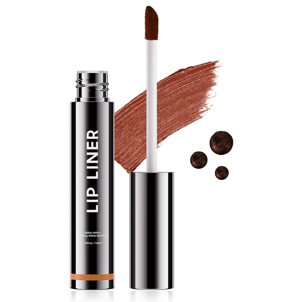 Peel Off Lip Stain Waterproof Transfer Proof with Moisturizing Matte Longwear Finish Cocoa Color