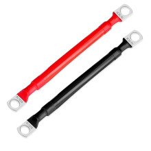2 AWG Batteriekabel, 6 Stück 5,9 Zoll reines Kupfer mit M10-Ringanschlüssen für Auto, LKW, Wohnmobilboot