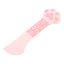 2 in 1 Cat Food Can Opener and Feeding Spoon with Ergonomic Grip for Wet Pet Food Scooping