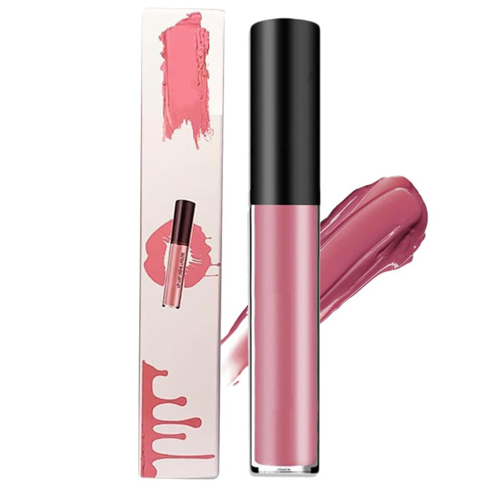 Cream Long Lasting Lip Gloss And Lipstick Set, Waterproof Hydrating Nonstick Matte Lip Color (#05, 12 Shades)