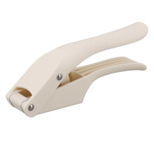 Garlic Press and Mincer 2in1 Easy Squeeze Crusher and Slicer for Kitchen  White