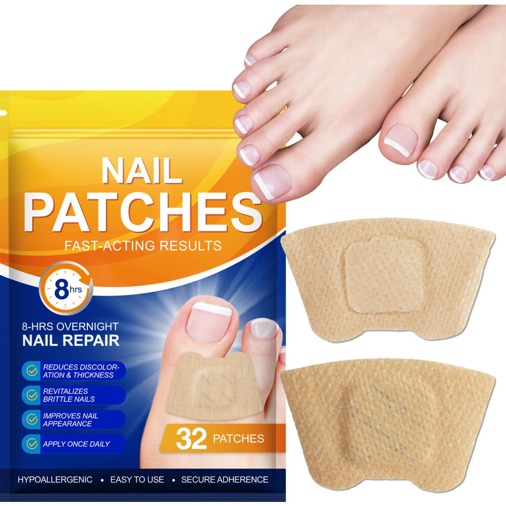 Extra Strength Toenail Fungus Treatment Patch 32 Pcs Overnight  for Damaged Nails Sensitive Skin