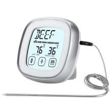 Digital Meat Thermometer with LCD Backlight, Fast Reading Stainless Steel Probe for BBQ Grill and Cooking