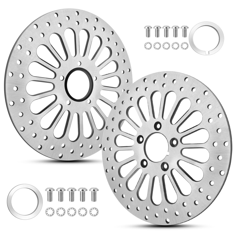 Brake Rotors 11.5 Inch Front And Rear Set Stainless Steel For Harley Sportster Dyna Softail 9455672476263